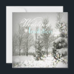Romantic Forest Christmas trees Winter Wedding Invitation<br><div class="desc">Romantic Forest Christmas trees Winter Wedding invitations,  Christmas wedding invitations,  winter wedding save the date,  winter wedding favours.</div>