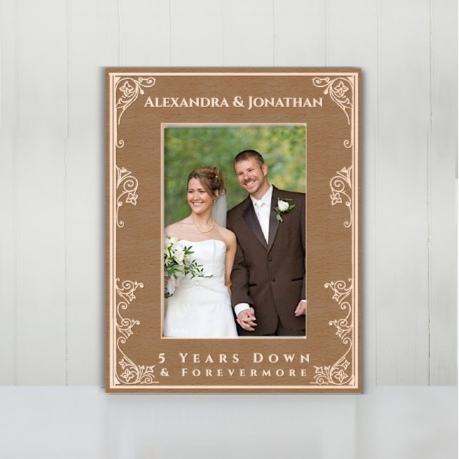 Romantic Forevermore Newlywed Wedding Photo  Etche Etched Frames (Creator Uploaded)