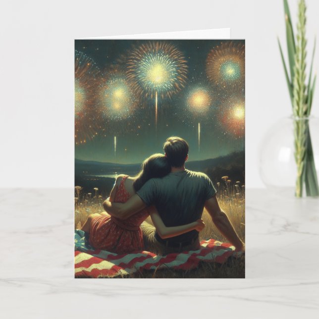 Romantic Fourth of July Card (Front)