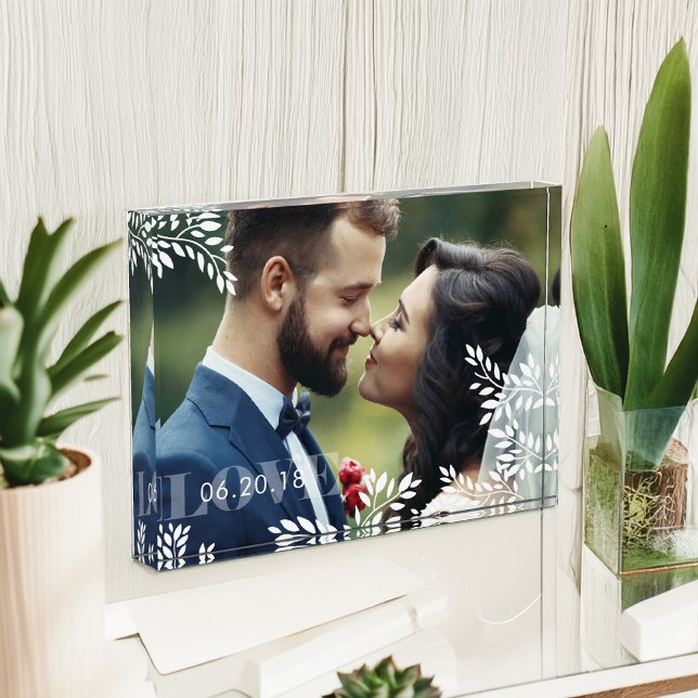 Romantic Frame Personalised Photo Block (Creator Uploaded)