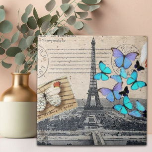romantic french france travel paris eiffel tower ceramic tile