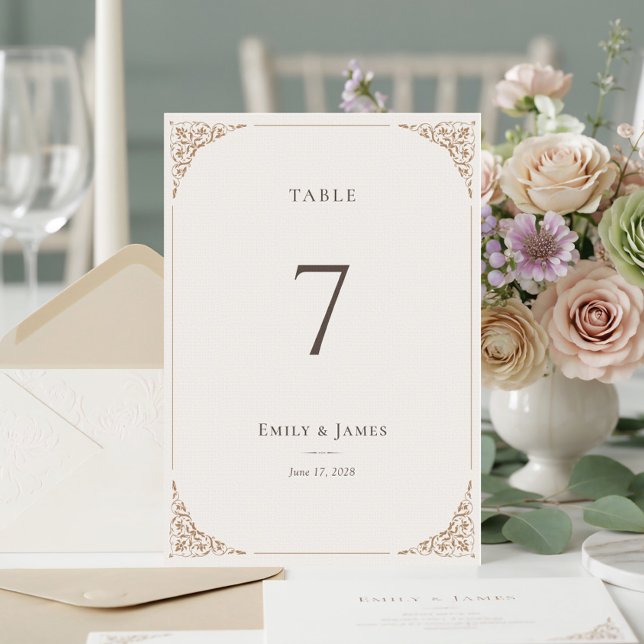 Romantic French Heron Wedding Suite Table Number (Creator Uploaded)