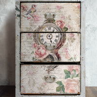 Romantic French Roses, Clock & Filigree Decoupage