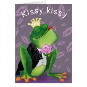 Romantic Frog Prince Card