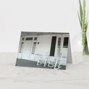 ROMANTIC FUNNY ROCKING CHAIRS GREETING CARD