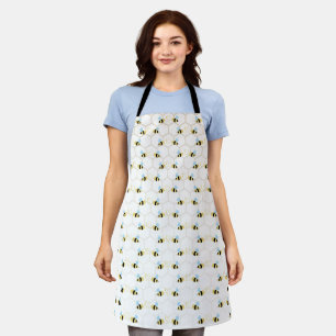 Romantic Funny Two Honeybees In Love Design Apron