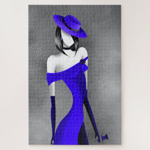 Romantic Gangster’s Moll with Rose Jigsaw Puzzle