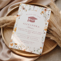 Romantic Garden Flowers Graduation