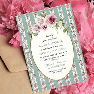 Romantic Garden Party Bridal Shower Invitation