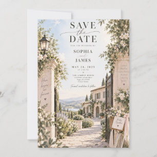 Romantic Garden Path Wedding Save the Date Invitation