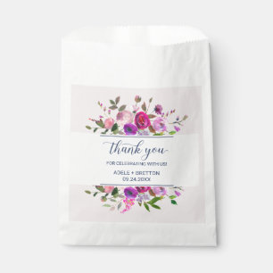 Romantic Garden Thank You Wedding Favour Bag