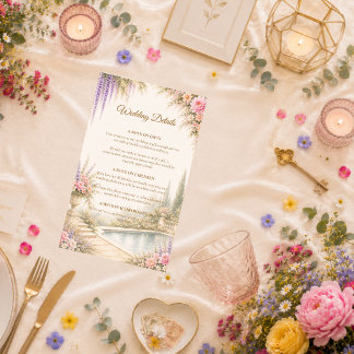 Romantic Garden Wedding Enclosure Card