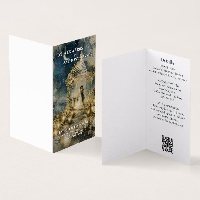 Romantic Garden Wedding Invitation (Inside and Outside)