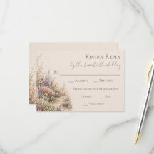 Romantic Garden Wedding RSVP Card