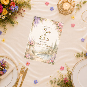 Romantic Garden Wedding Save The Date