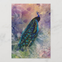 Romantic Gazebo Peacock and Watercolor