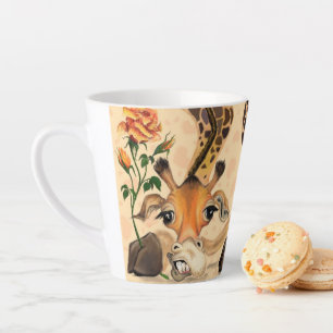 Romantic Giraffe - Add Your Photo / Name Latte Mug