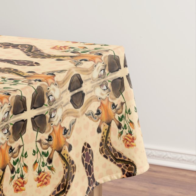 Romantic Giraffe - Funny Tablecloth (In Situ)
