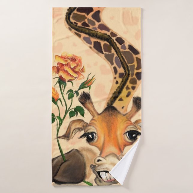 Romantic Giraffe - Gentleman - Funny Bath Towel Set (Bath Towel)