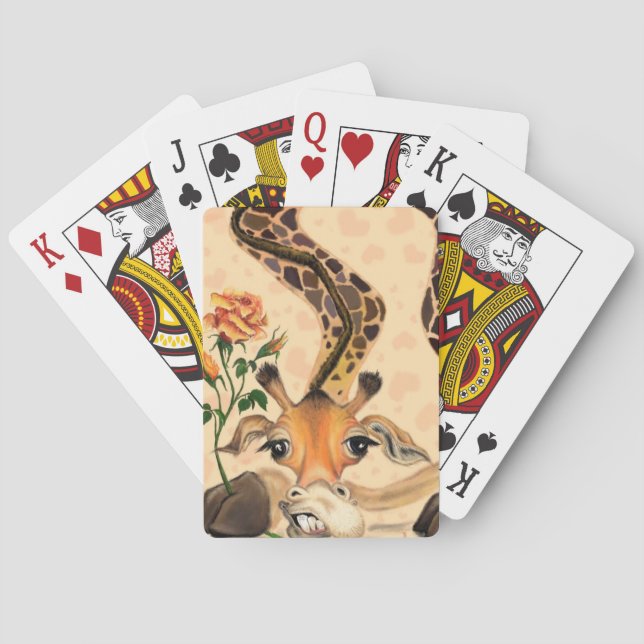 Romantic Giraffe - Gentleman - Funny Playing Cards (Back)