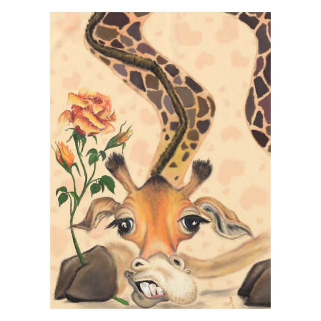 Romantic Giraffe - Gentleman - Funny Tablecloth (Front)