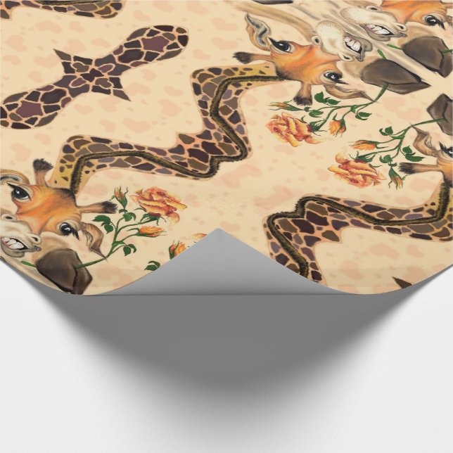 Romantic Giraffe - Gentleman - Funny Wrapping Paper (Corner)