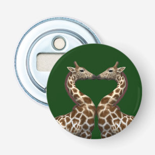 Romantic Giraffes Bottle Opener