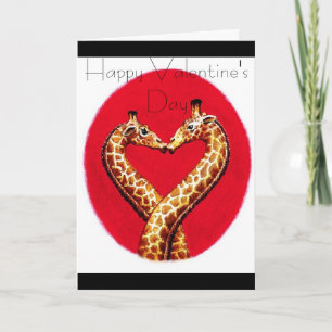 Romantic Giraffe's Holiday Card