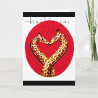 Romantic Giraffe's Holiday Card