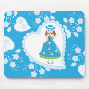 Romantic girl birthday party mouse pad