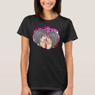 Romantic Girls Lgbtq Lesbians Pride Month Supporte T-Shirt