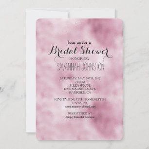 Romantic Glam Pink bridal shower Invitation