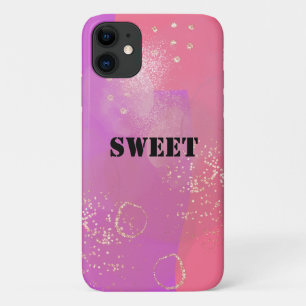 Romantic glitter pink wallpaper iPhone 11 case