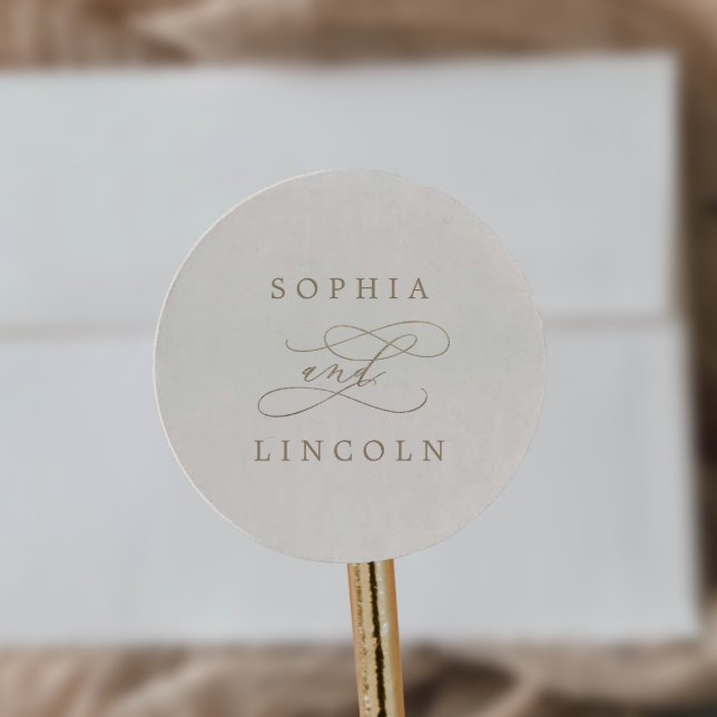Romantic Gold and Ivory Wedding Envelope Seals (Creator Uploaded)