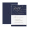 Romantic Gold and Navy Song Request RSVP Card