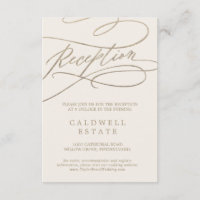 Romantic Gold Calligraphy | Ivory Reception
