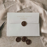 Romantic Gold Calligraphy Ivory Wedding Invitation Envelope<br><div class="desc">These romantic gold calligraphy ivory wedding invitation envelopes are perfect for a simple wedding. Personalise the envelope flap with your return address.

Please Note: This design does not feature real gold foil. It is a high quality graphic made to look like gold foil.</div>