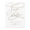 Romantic Gold Calligraphy Save the Date Postcard