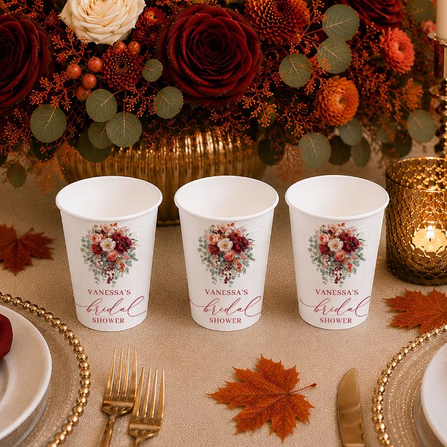 Romantic gold eucalyptus fall bridal shower paper  cups (Romantic gold eucalyptus fall bridal shower paper cups

)