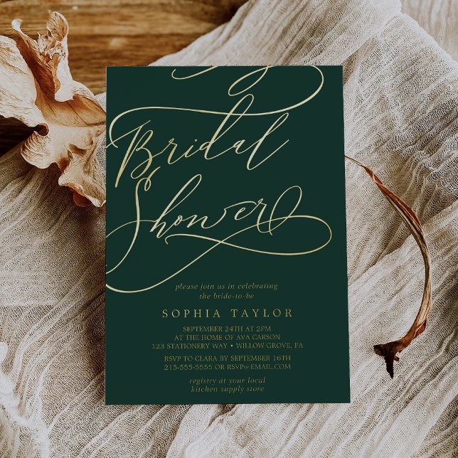 Romantic Gold Foil | Emerald Bridal Shower (Creator Uploaded)