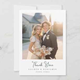 Romantic Gold Formal Portrait Thank You Card