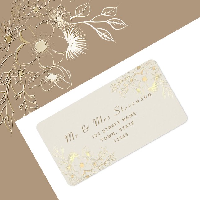 Romantic Gold Return Address Label (Creator Uploaded)