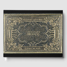 Romantic Gold Vintage Look Guest Book