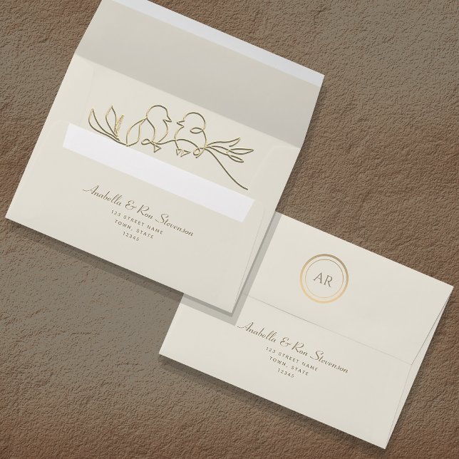 Romantic Gold Wedding Envelope (Creator Uploaded)