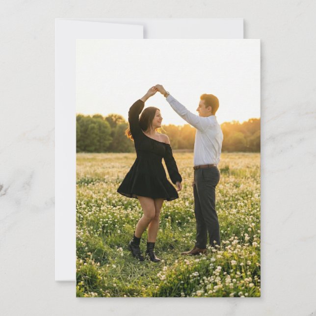 Romantic Golden Hour Photo Invitation (Front)