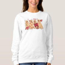 Romantic Golden Retriever Hearts & Cupid Graphic P