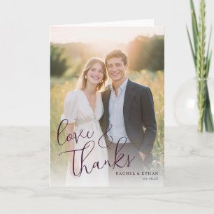 Romantic Golden Vintage Photo Thank You Card