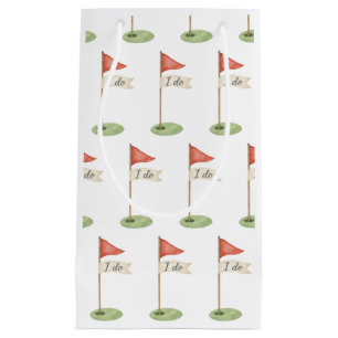 Romantic Golf Flag "I Do" Golf Wedding Favour Small Gift Bag