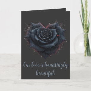 Romantic Gothic And Enigmatic Black Rose Card