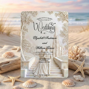 Romantic Gothic Cathedral Grand Staircase Invitation